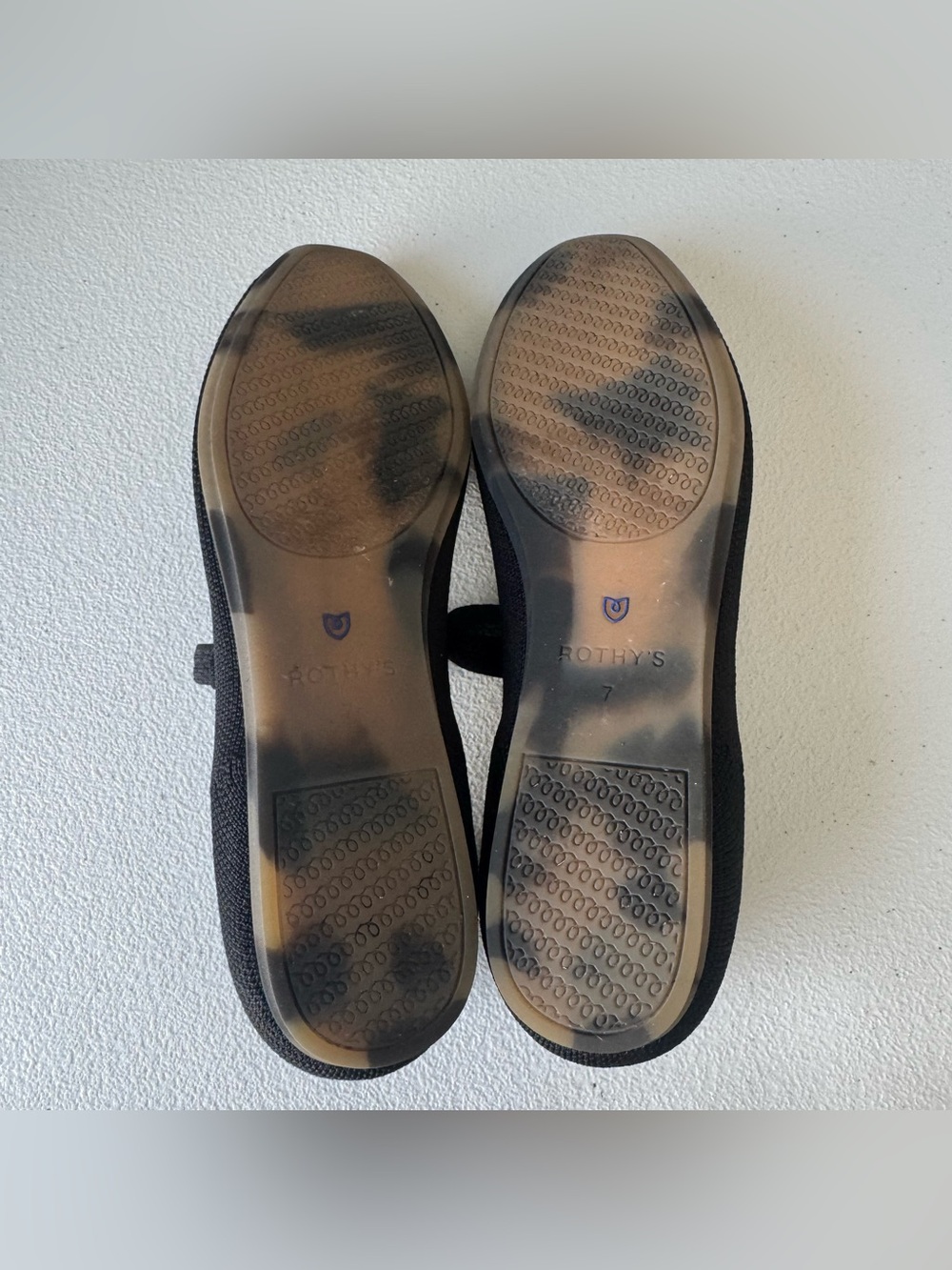 Rothy's The Square Mary Jane Washable Flats Black Size 7 - Picture 7 of 10